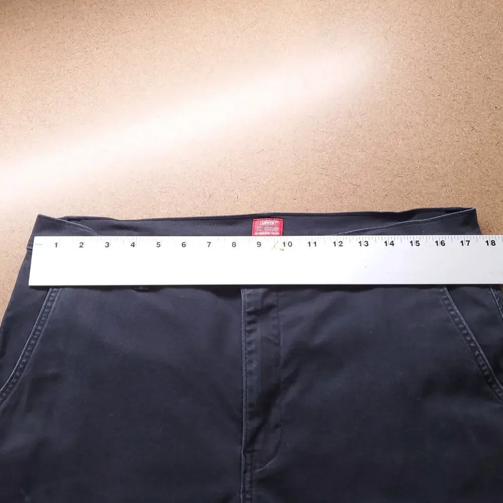 Levi's XX Chino Standard Taper Pants Men 34x30 Black Stretch Workwear Streetwear